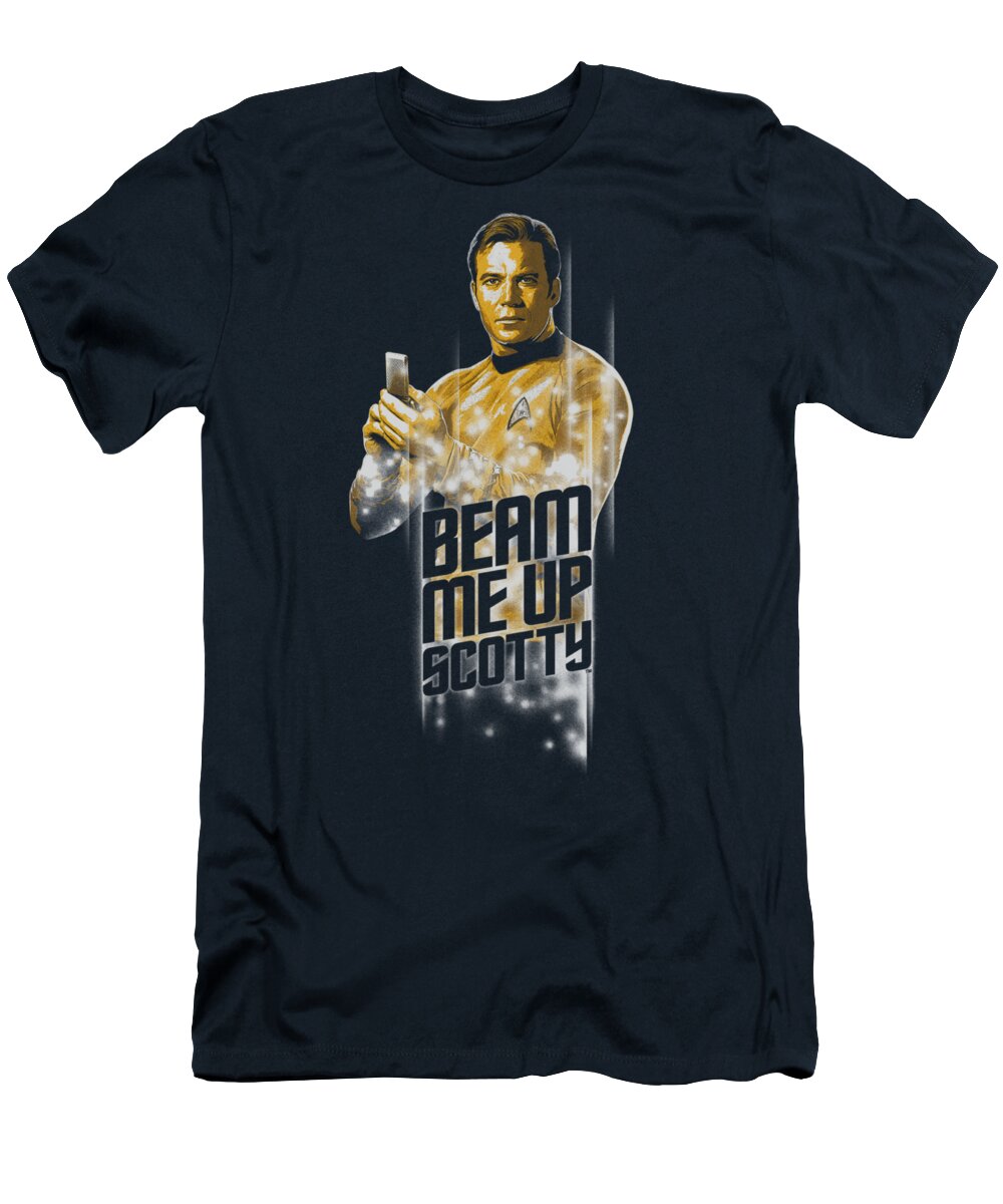 Star Trek T-Shirt featuring the digital art Star Trek - Beam Me Up by Brand A