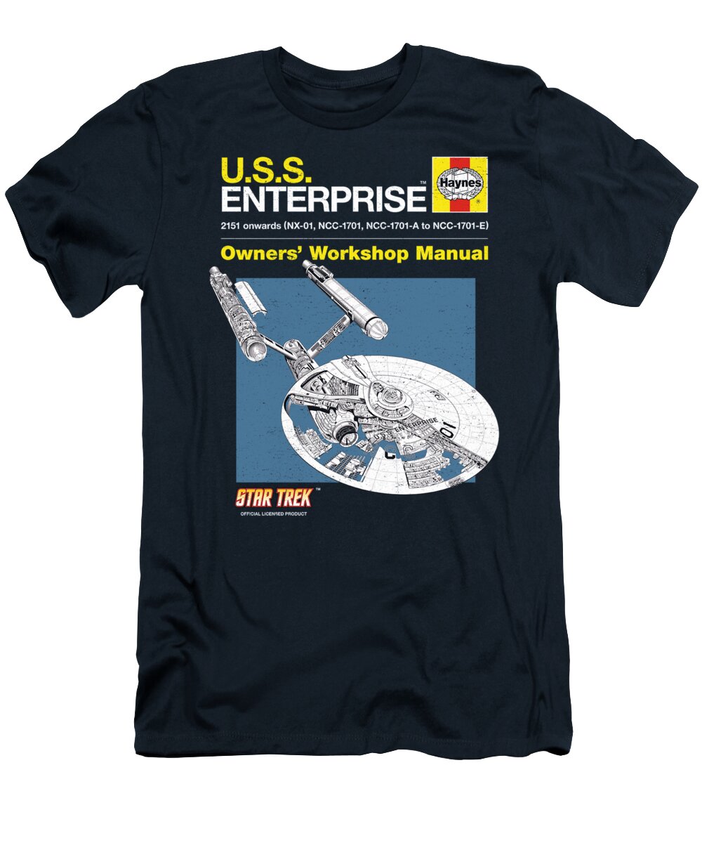  T-Shirt featuring the digital art Star Trek - Enterprise Manual by Brand A