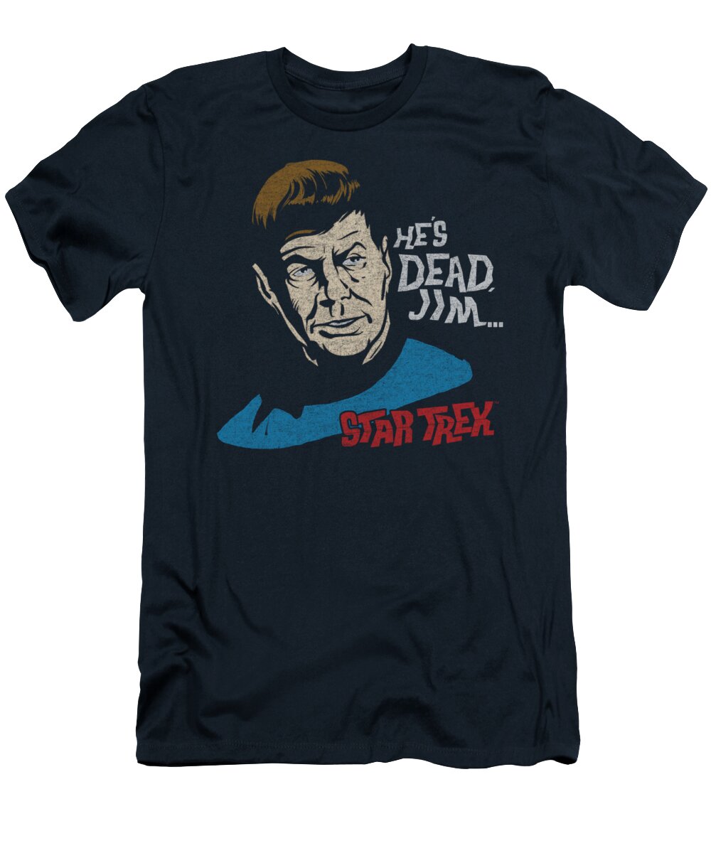 Star Trek T-Shirt featuring the digital art Star Trek - He's Dead Jim by Brand A
