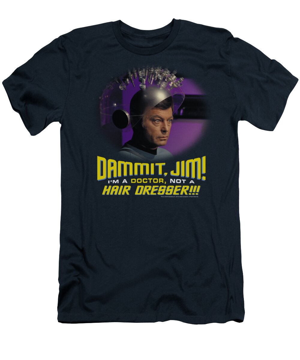 Star Trek T-Shirt featuring the digital art Star Trek - Not A Hair Dresser by Brand A