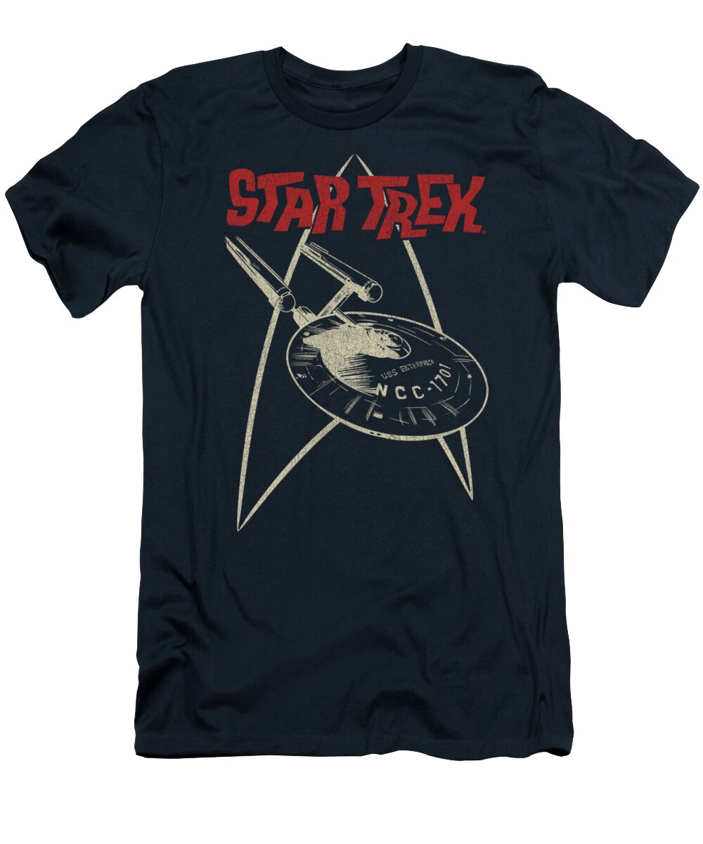 Star Trek T-Shirt featuring the digital art Star Trek - Ship Symbol by Brand A