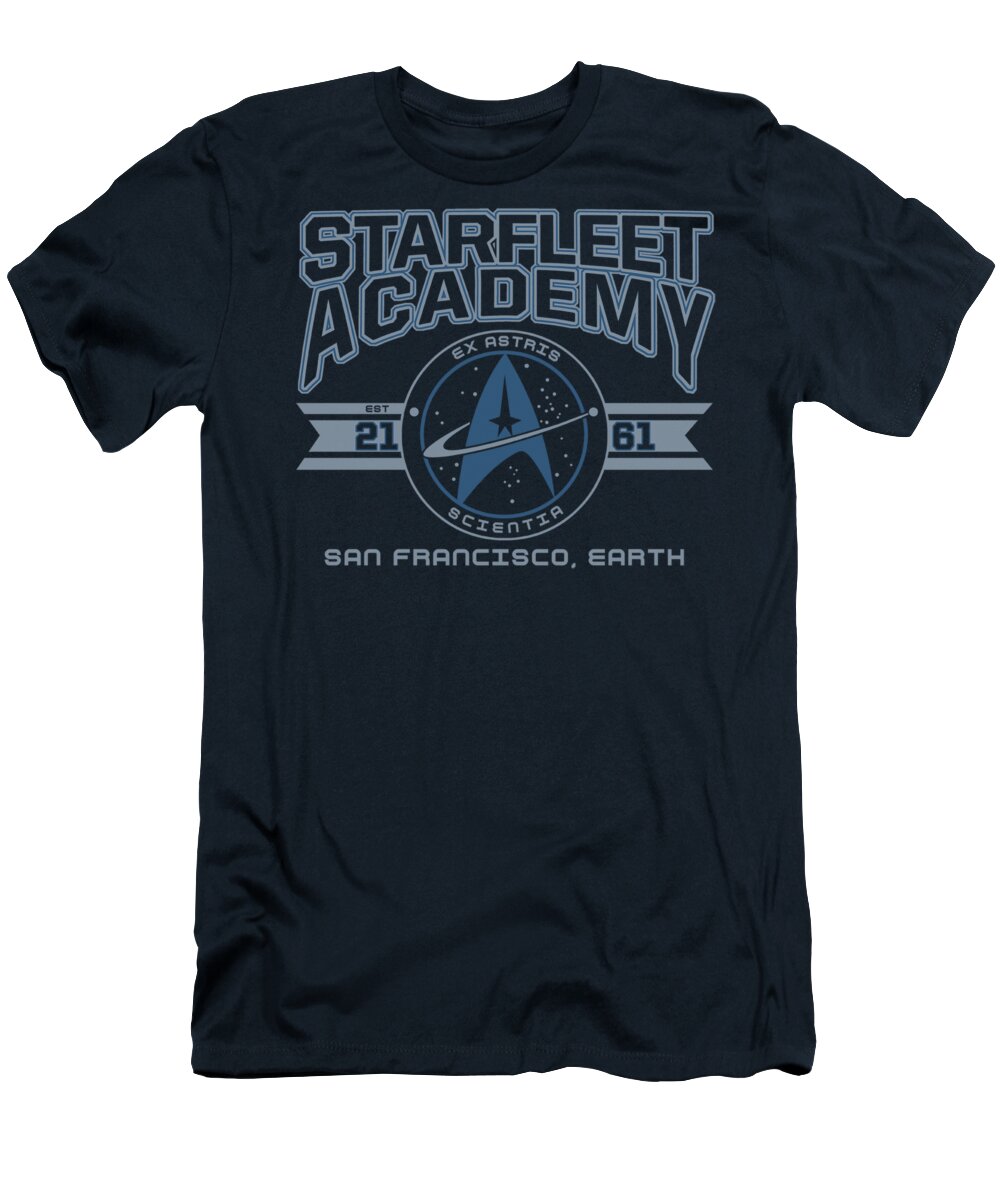 Star Trek T-Shirt featuring the digital art Star Trek - Starfleet Academy Earth by Brand A