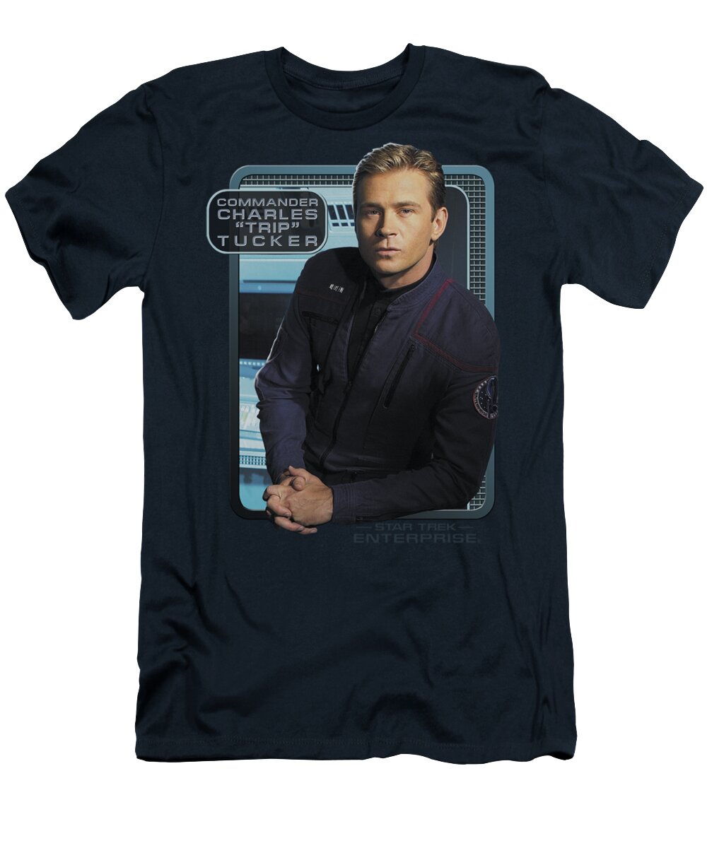 Star Trek T-Shirt featuring the digital art Star Trek - Trip Tucker by Brand A