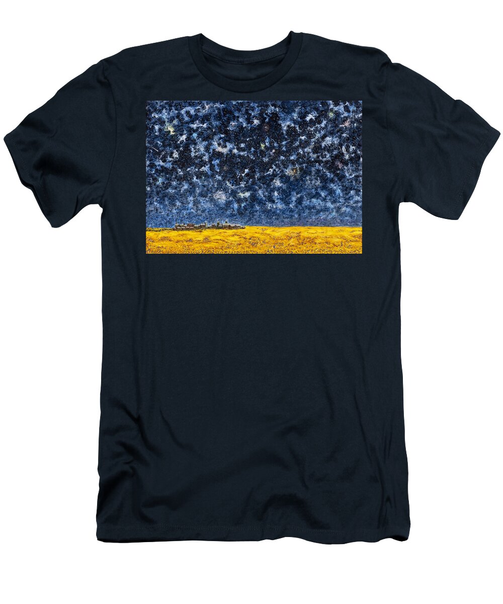 Richard Wandell T-Shirt featuring the painting Starry Night by Richard Wandell
