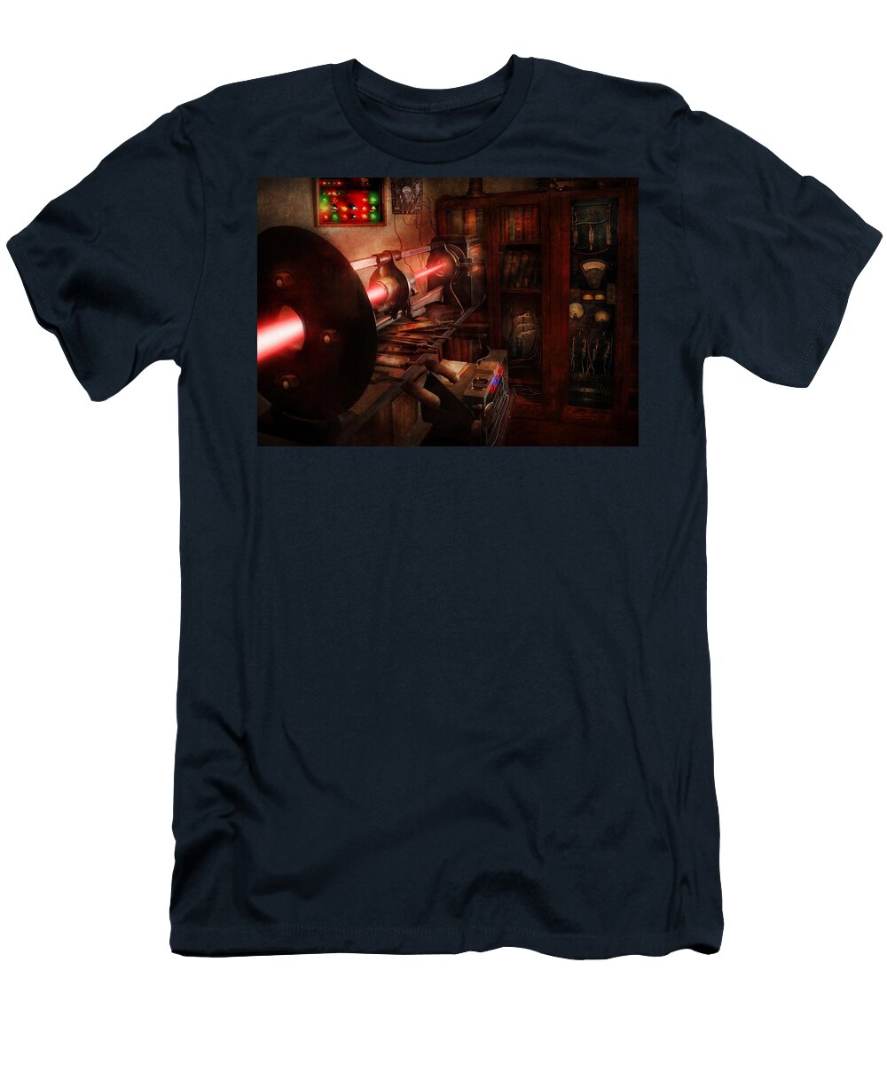 Cyberpunk T-Shirt featuring the photograph Steampunk - Photonic Experimentation by Mike Savad