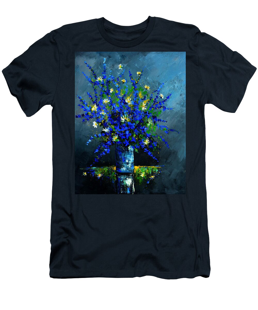 Flowers T-Shirt featuring the painting Still life 675130 by Pol Ledent