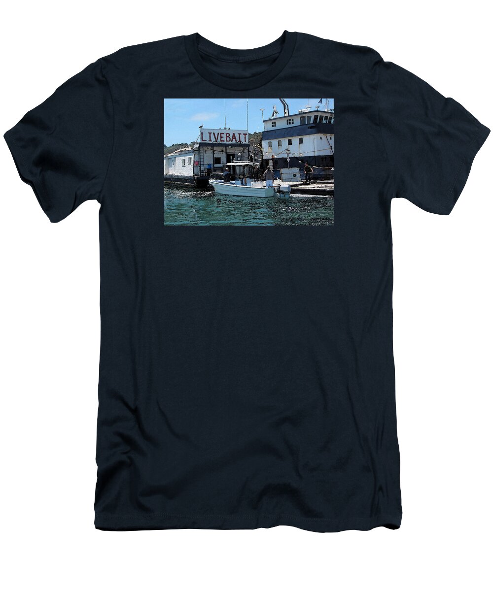 Cedric Hampton T-Shirt featuring the photograph Stocking Up On Live Bait by Cedric Hampton
