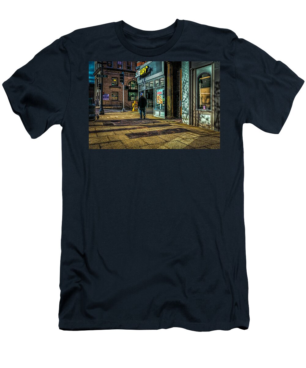 Subway T-Shirt featuring the photograph Subway Sunrise by Bob Orsillo
