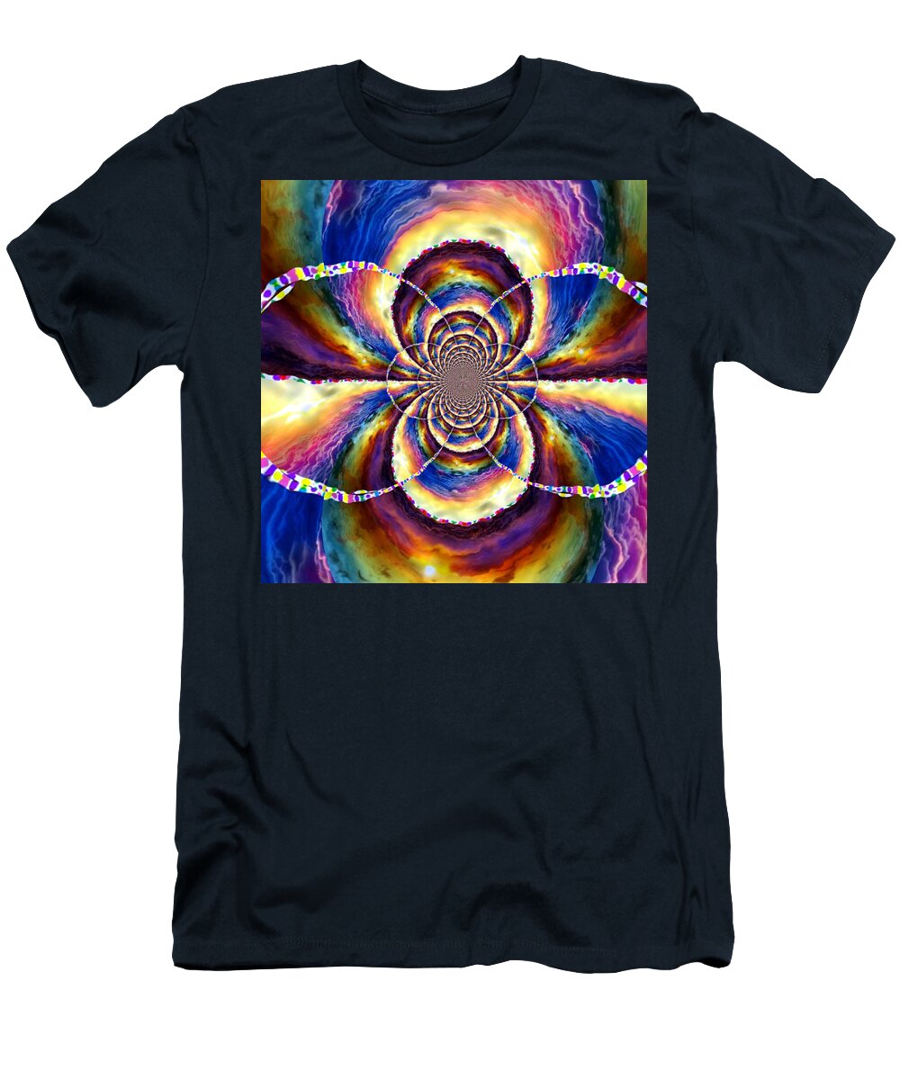 Digital Art T-Shirt featuring the digital art Sunset Fractal by Karen Buford
