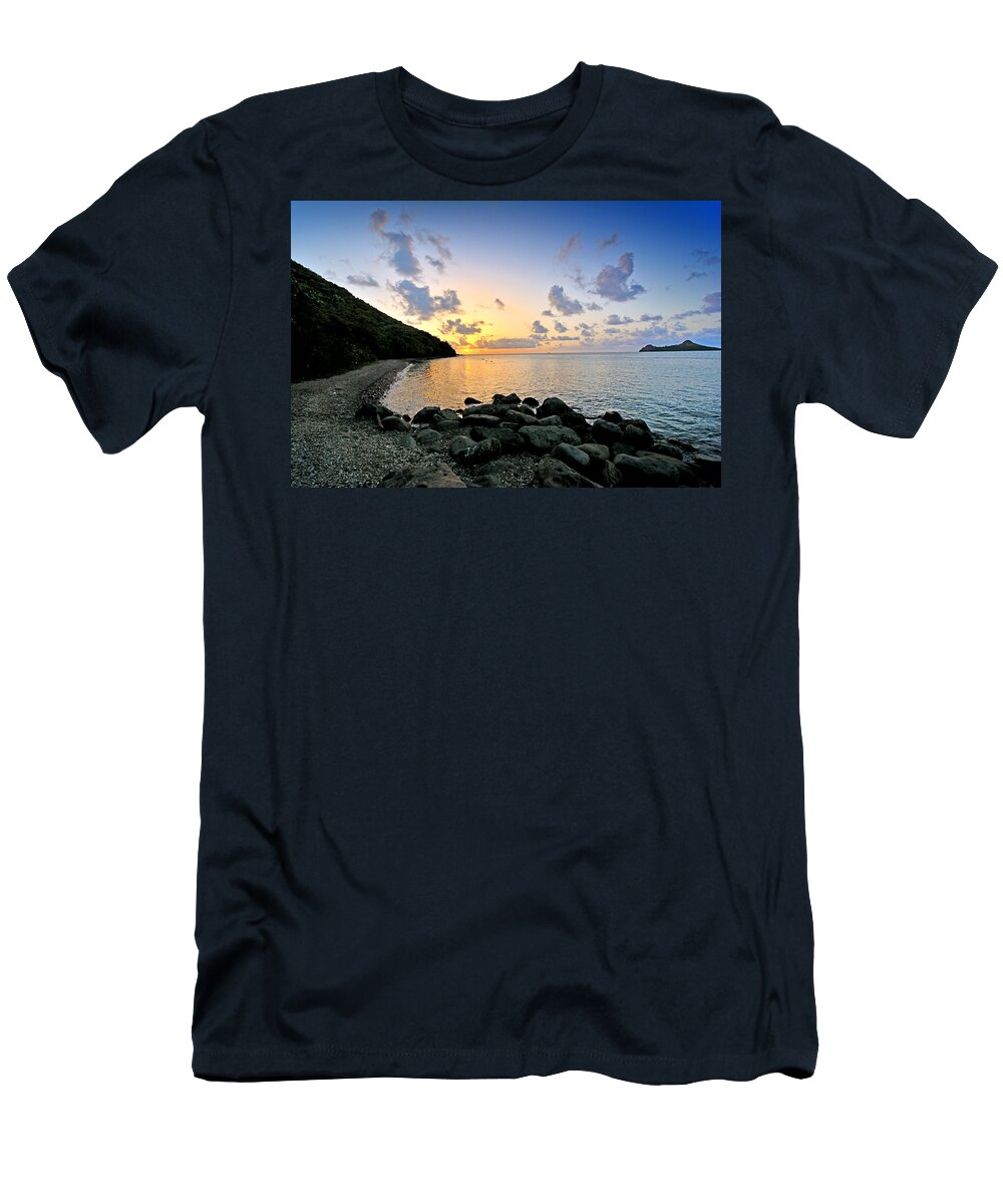 Sunset Over Rodney Bay - St. Lucia T-Shirt by Brendan Reals - Pixels