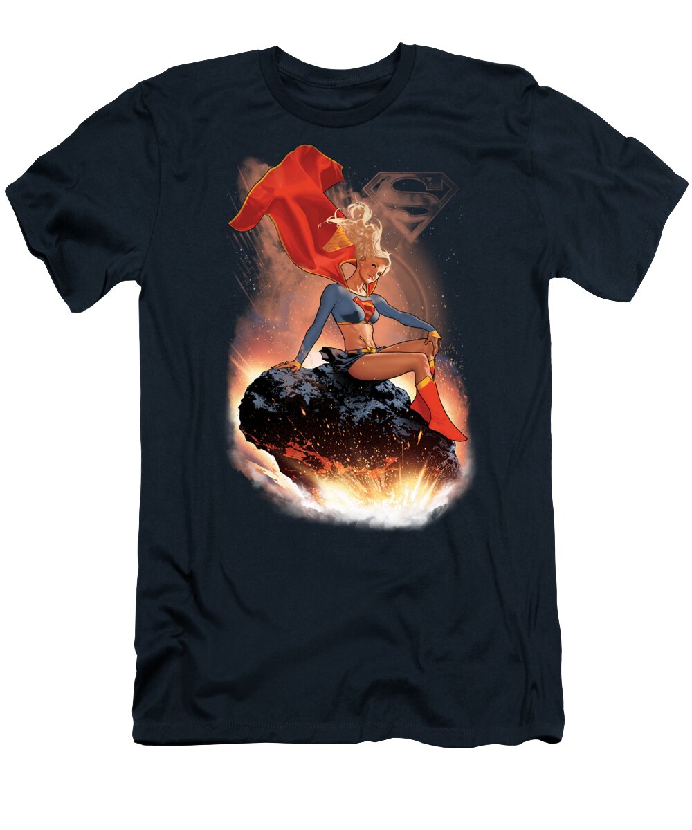  T-Shirt featuring the digital art Superman - Ride It Out by Brand A