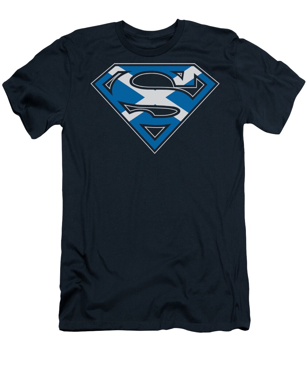 Superman T-Shirt featuring the digital art Superman - Scottish Shield by Brand A