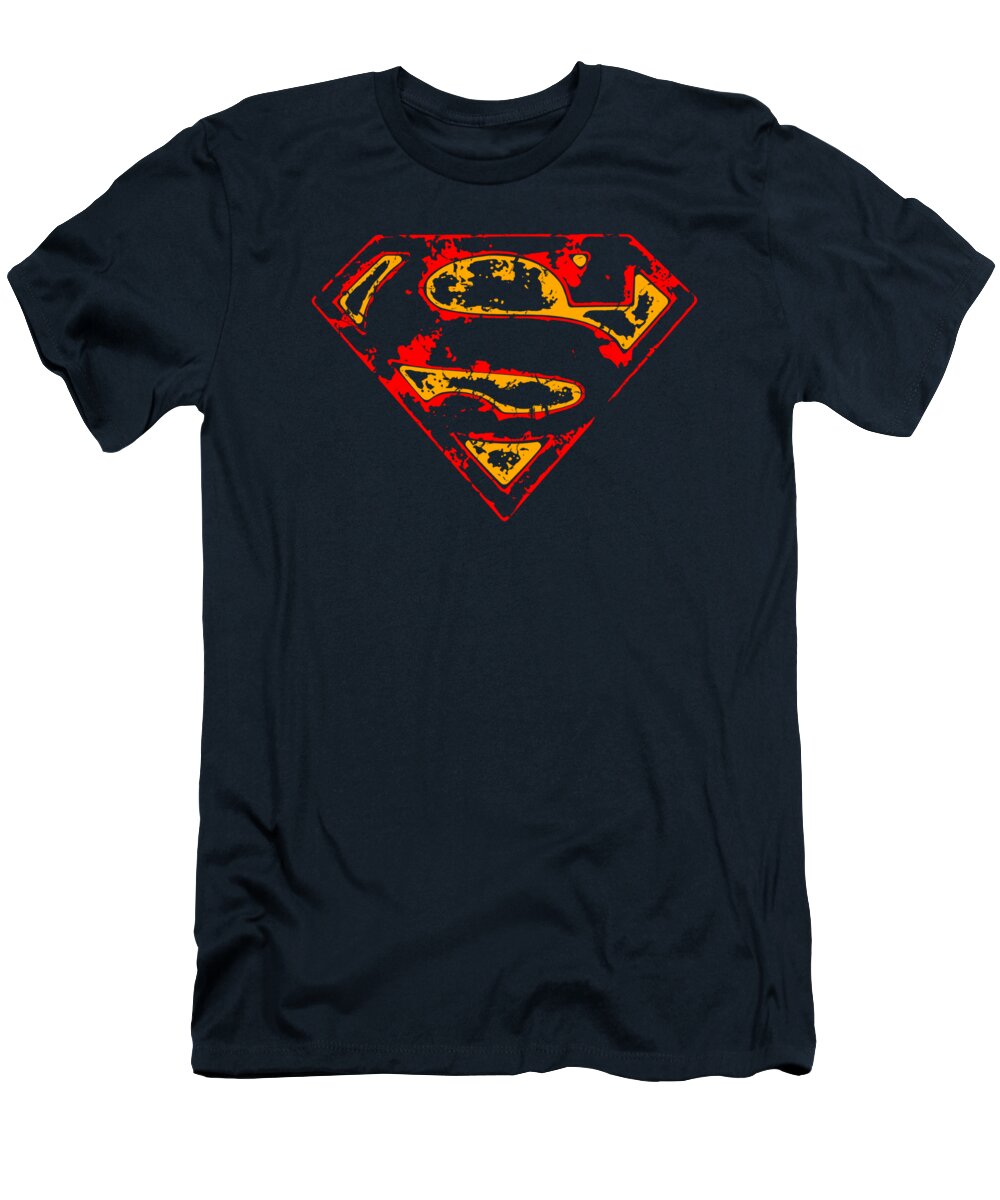  T-Shirt featuring the digital art Superman - Super Distressed by Brand A