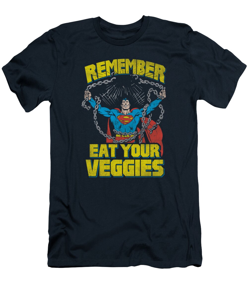 Superman T-Shirt featuring the digital art Superman - Veggie Power by Brand A