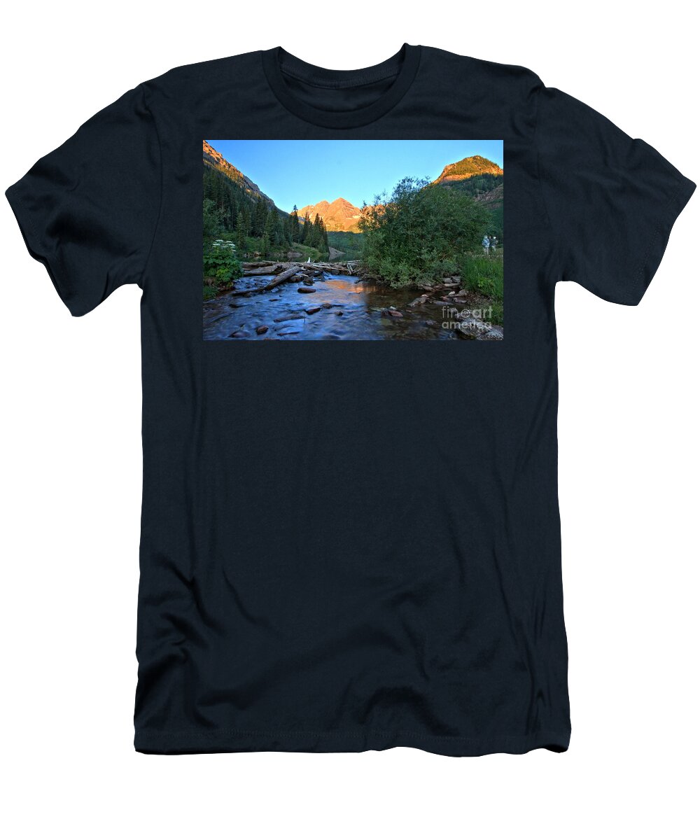 Adam Jewell T-Shirt featuring the photograph The Bells And The Creek by Adam Jewell