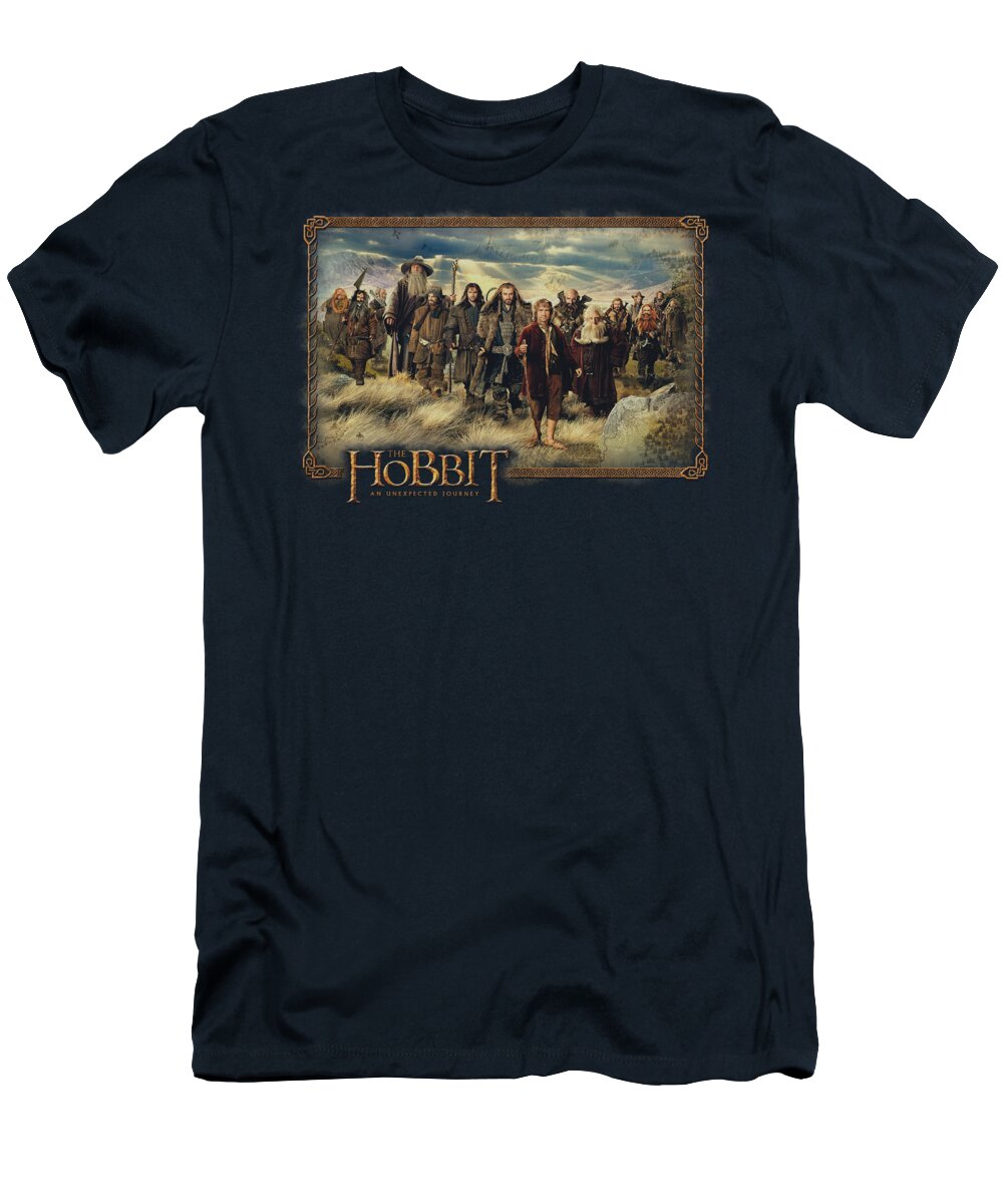 The Hobbit T-Shirt featuring the digital art The Hobbit - Hobbit And Company by Brand A