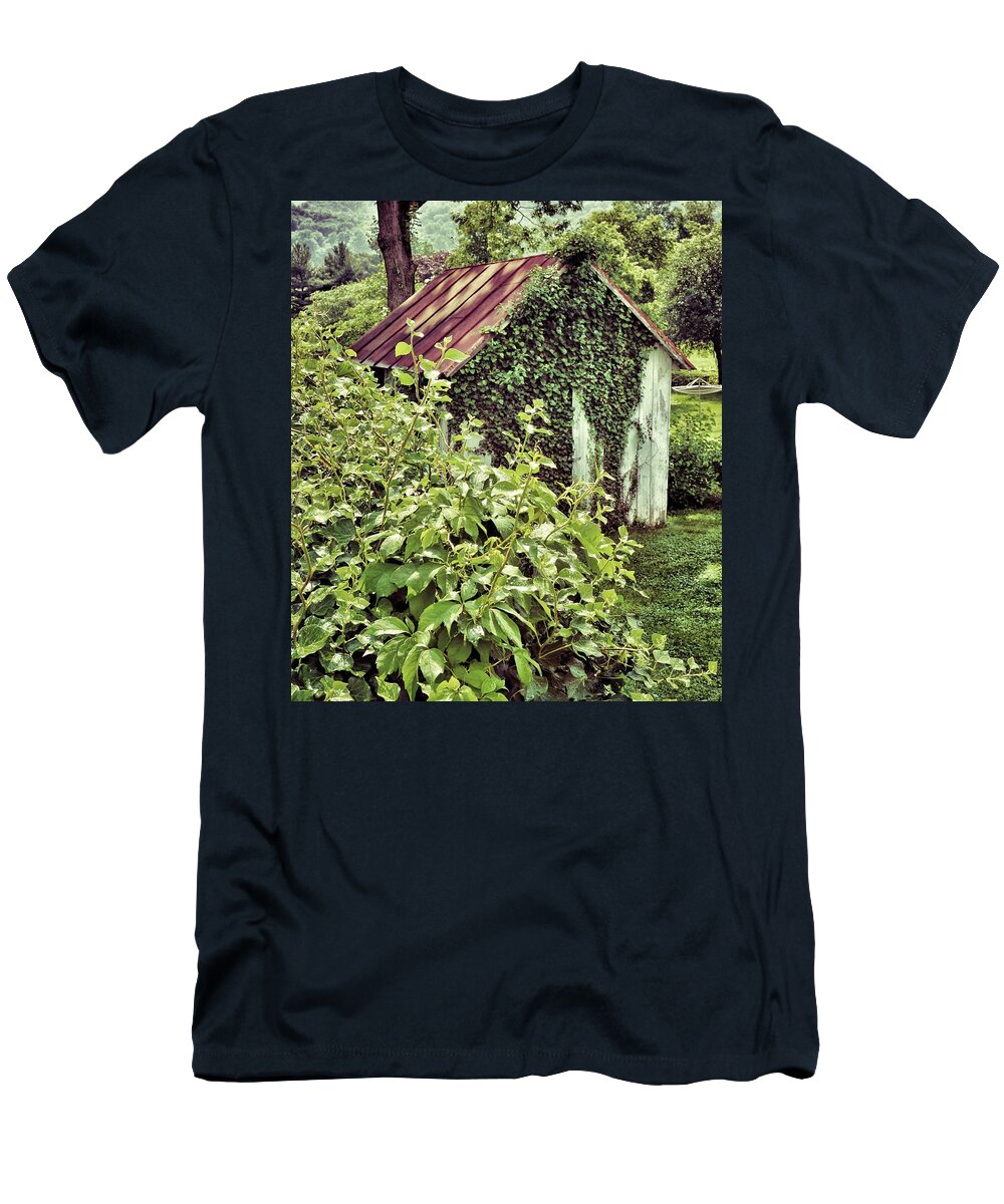 Old Shack T-Shirt featuring the photograph The Old Shack by Jean Goodwin Brooks