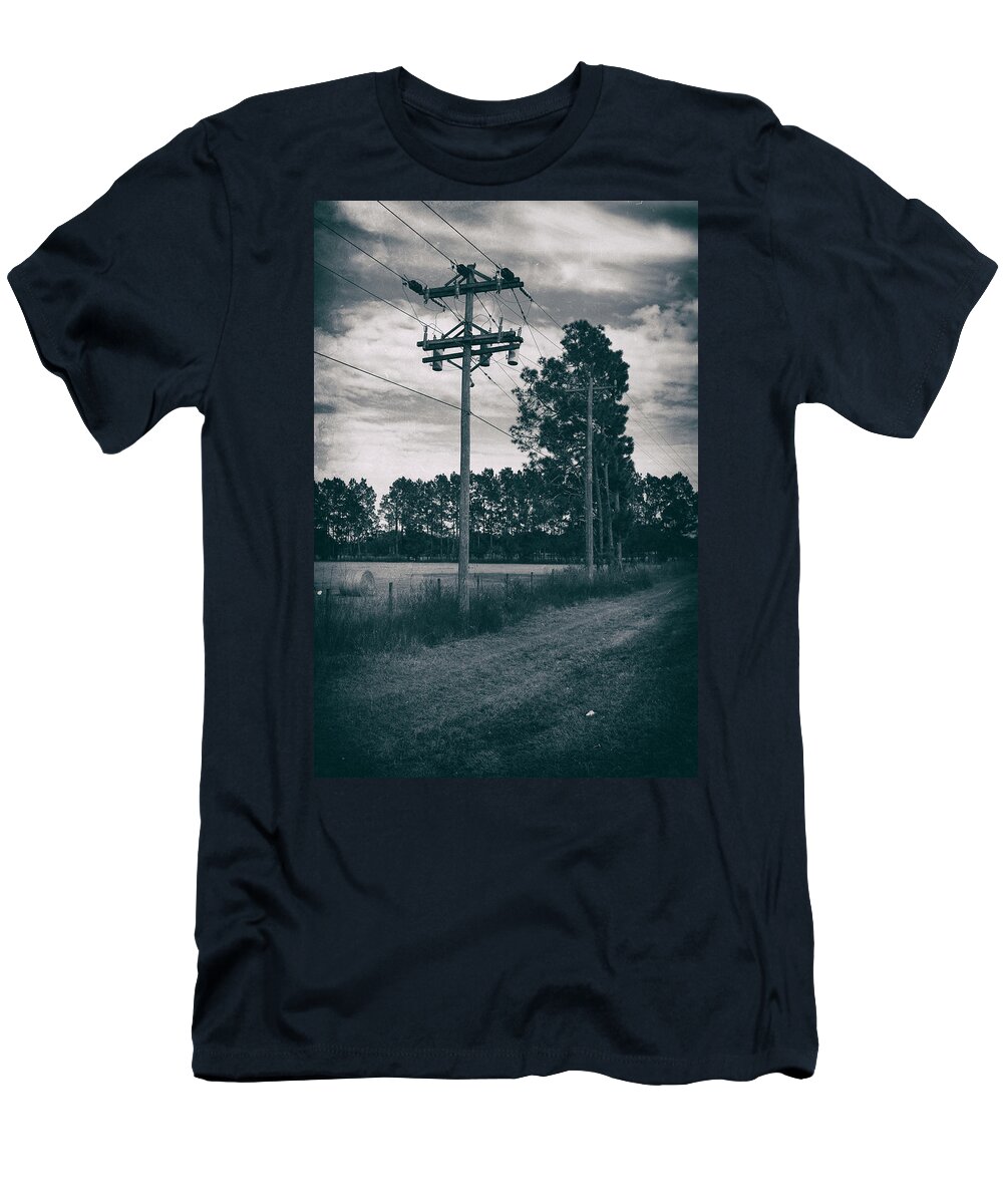 Nature T-Shirt featuring the photograph The Power Lines by Howard Salmon