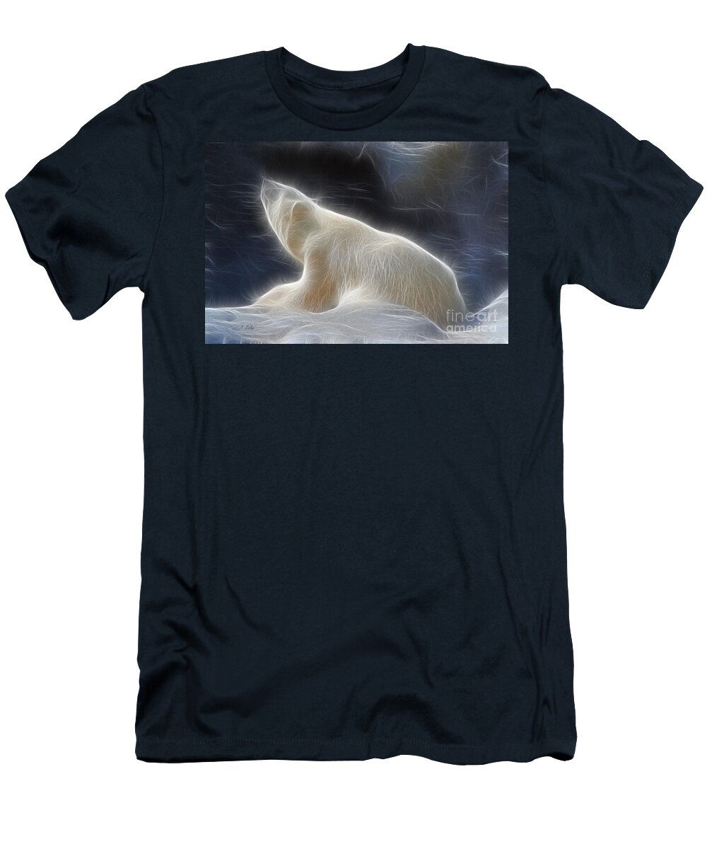 Animal T-Shirt featuring the digital art The Spirit of The Polar Bear by Teresa Zieba