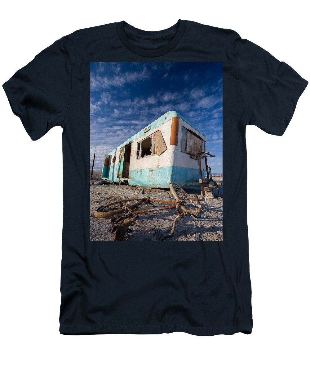Salton Sea T-Shirt featuring the photograph Theres my bike by Scott Campbell