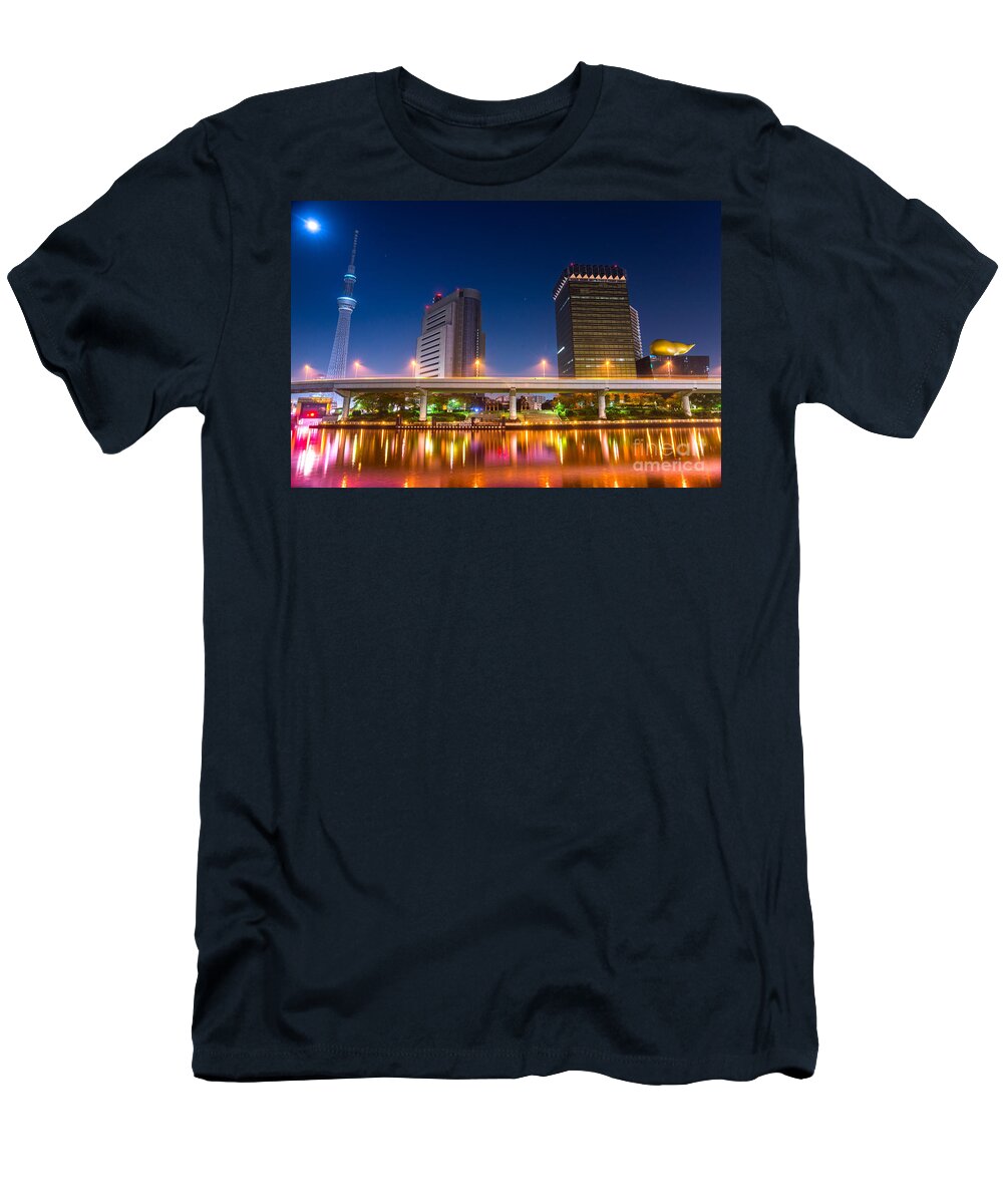 Tokyo T-Shirt featuring the photograph Tokyo skyline - Japan by Luciano Mortula