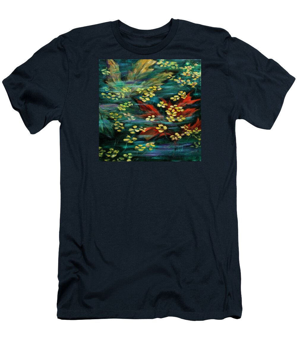 Nature T-Shirt featuring the painting Transforming... by Xueling Zou