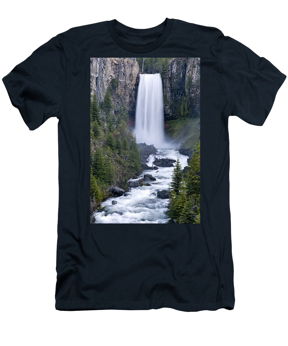 Tumalo Falls T-Shirt featuring the photograph Tumalo Falls by Paul Riedinger