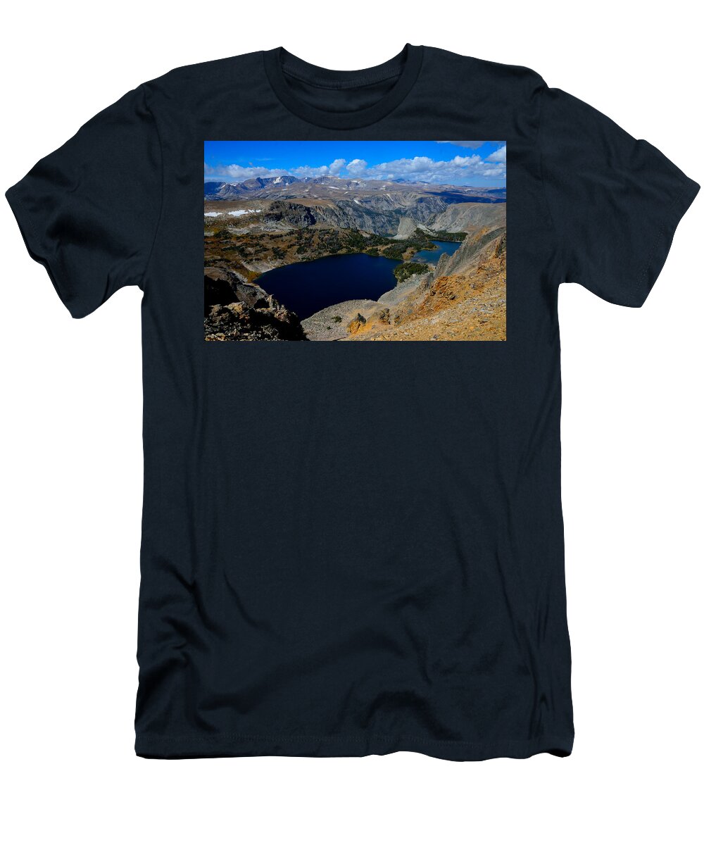 Beartooth T-Shirt featuring the photograph Twin Lakes and The Beartooth Mountains by Tranquil Light Photography