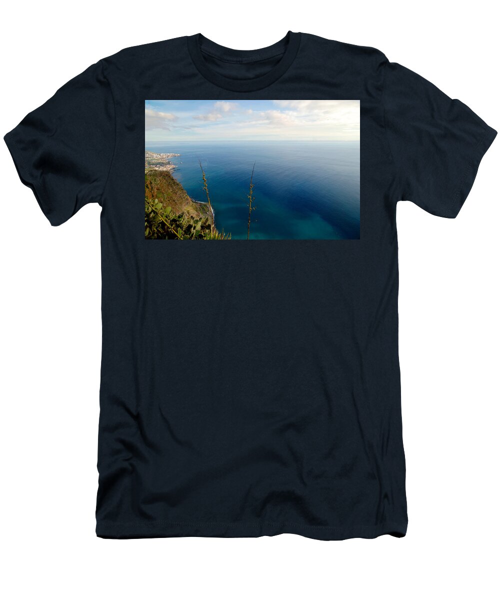 Funchal T-Shirt featuring the photograph View from Cabo Girao 1 by Tracy Winter