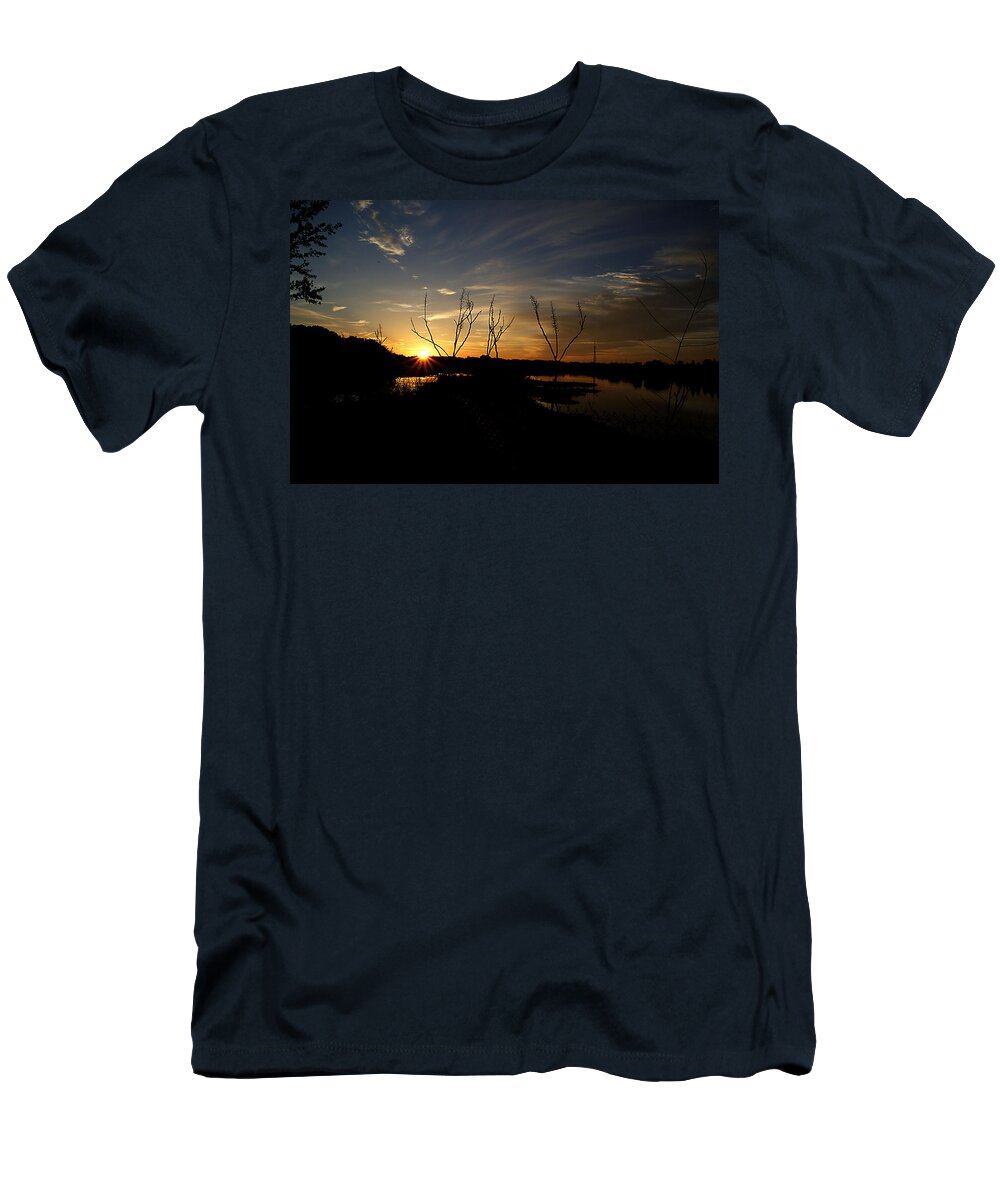 Sun Rising T-Shirt featuring the photograph Watching Sunrise by Chauncy Holmes