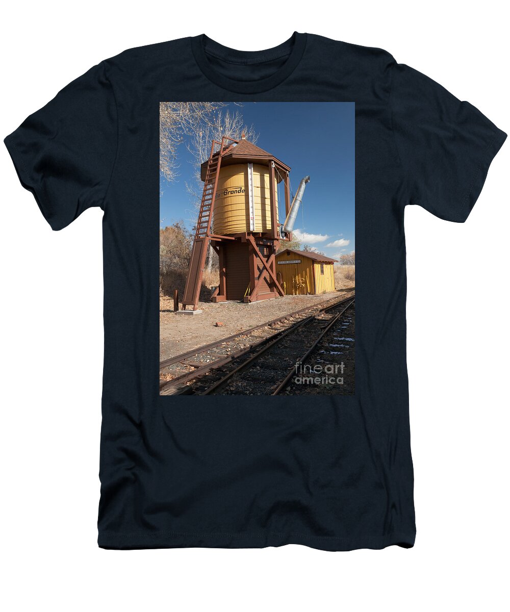 Colorado T-Shirt featuring the photograph Water Tower in the Colorado Railroad Museum by Fred Stearns