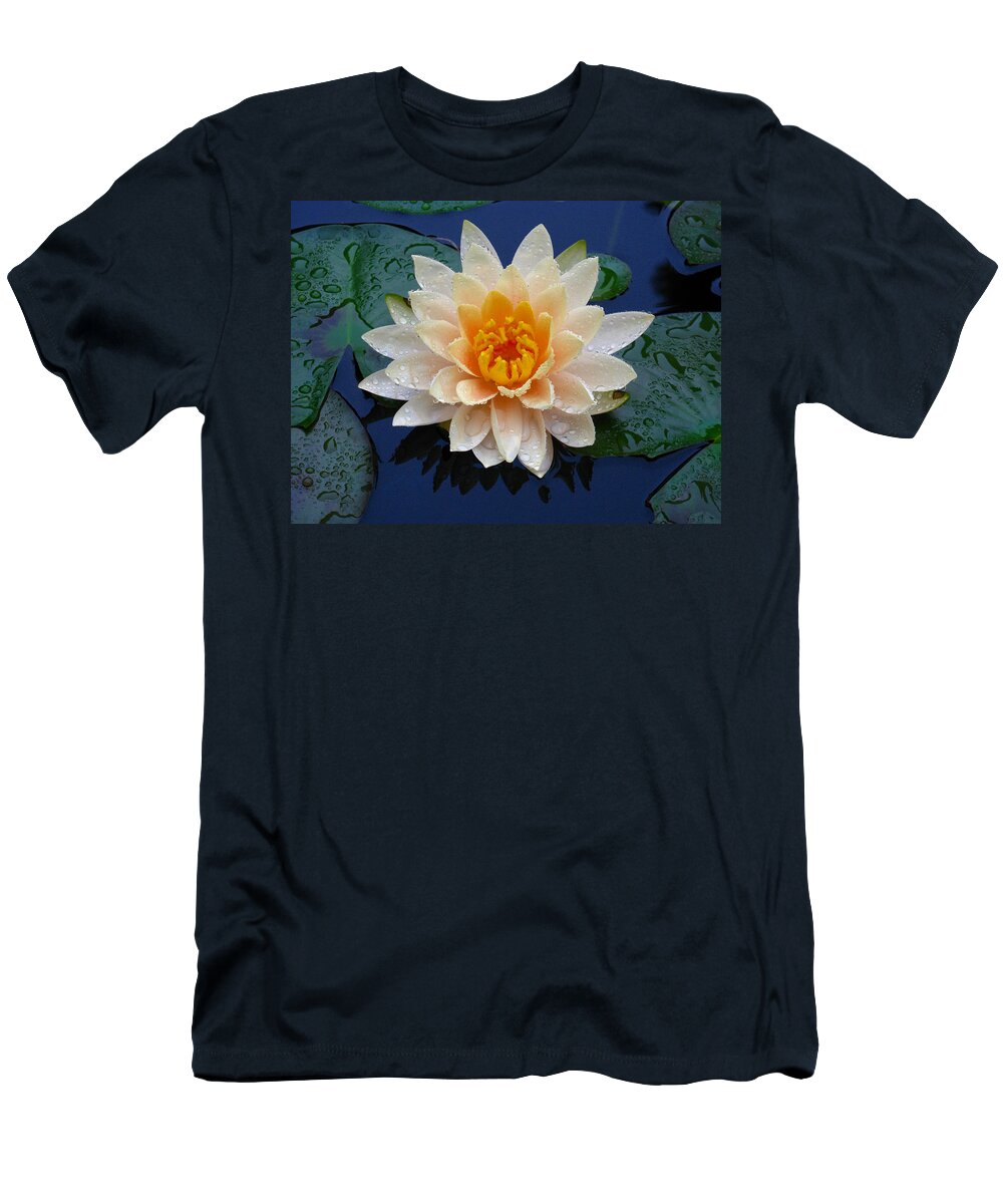 Waterlily T-Shirt featuring the photograph Waterlily After a Shower by Raymond Salani III