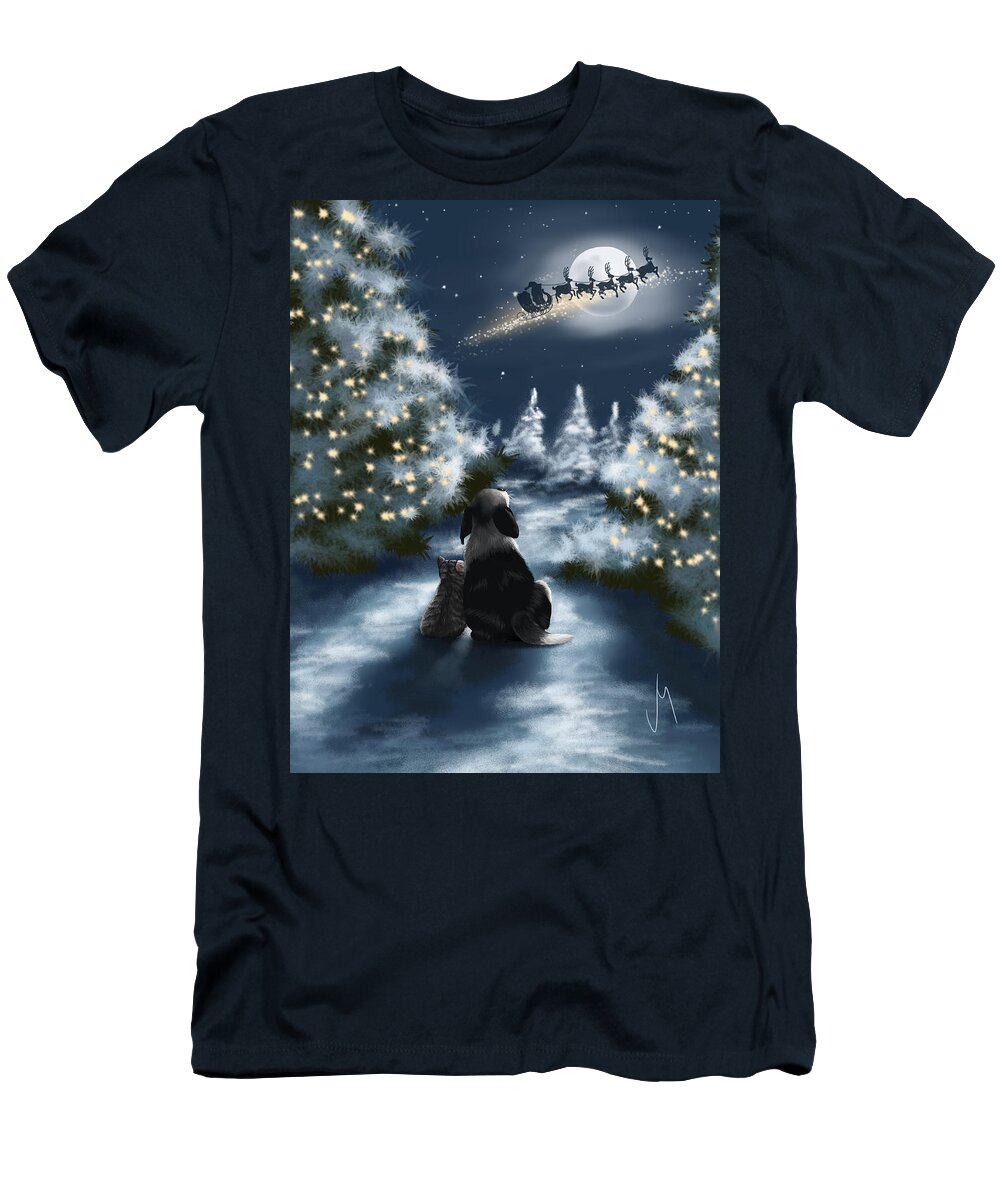Christmas T-Shirt featuring the painting We are so good by Veronica Minozzi