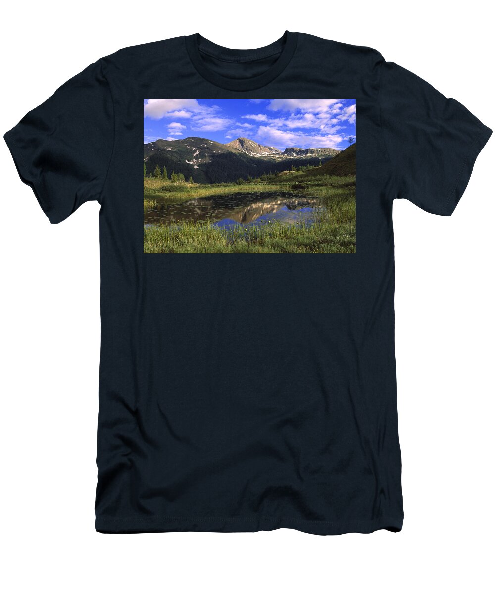 Feb0514 T-Shirt featuring the photograph West Needle Mountains Weminuche by Tim Fitzharris