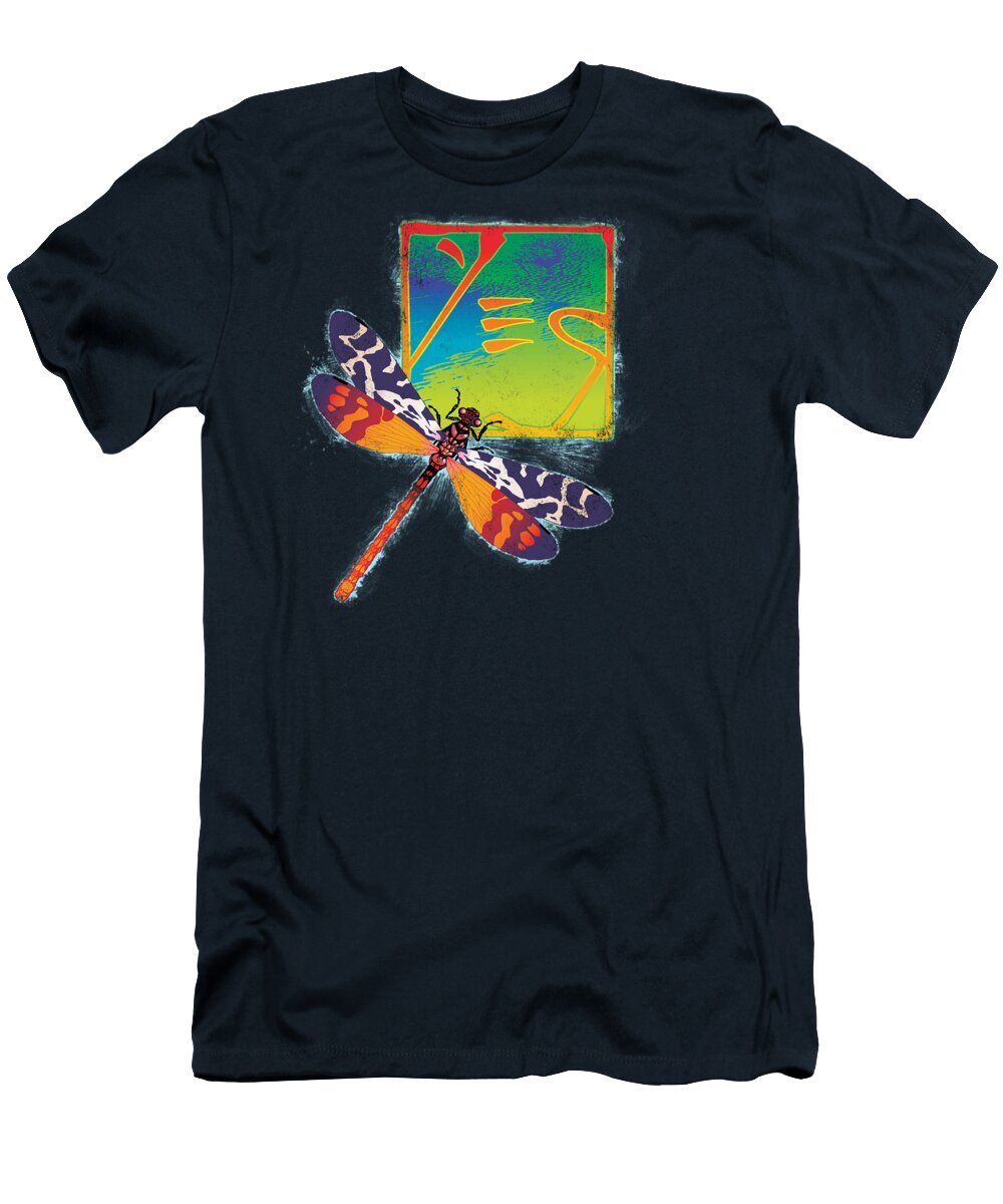 T-Shirt featuring the digital art Yes - Dragonfly by Brand A