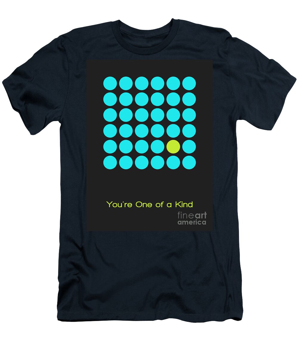 Poster T-Shirt featuring the digital art You are One of a Kind - Blue by Aimelle Ml