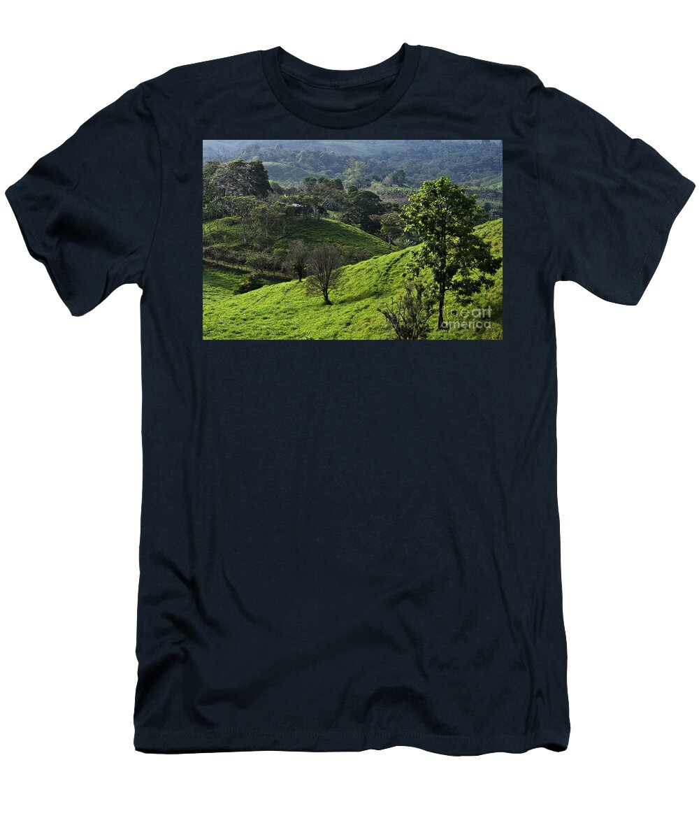 Nature T-Shirt featuring the photograph Hillside in Chiriqui #1 by Heiko Koehrer-Wagner