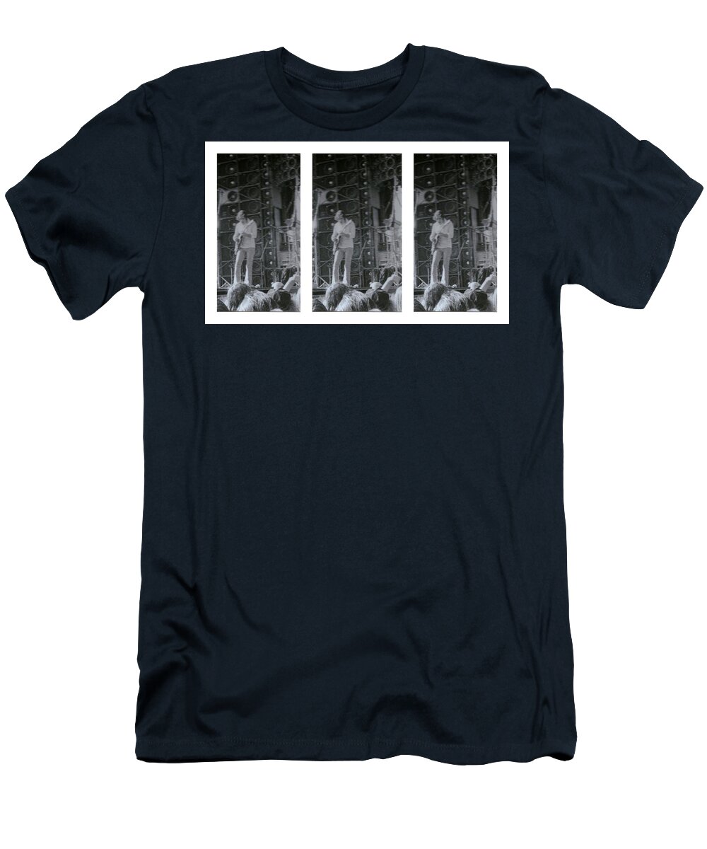 Seven T-Shirt featuring the photograph Bob Weir Grateful Dead 74 DSM IA #3 by Tim Donovan