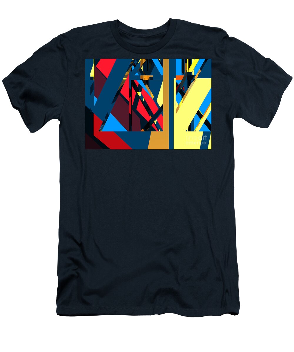 Abstract T-Shirt featuring the digital art ABSTRACT Sine L 19 by Russell Kightley