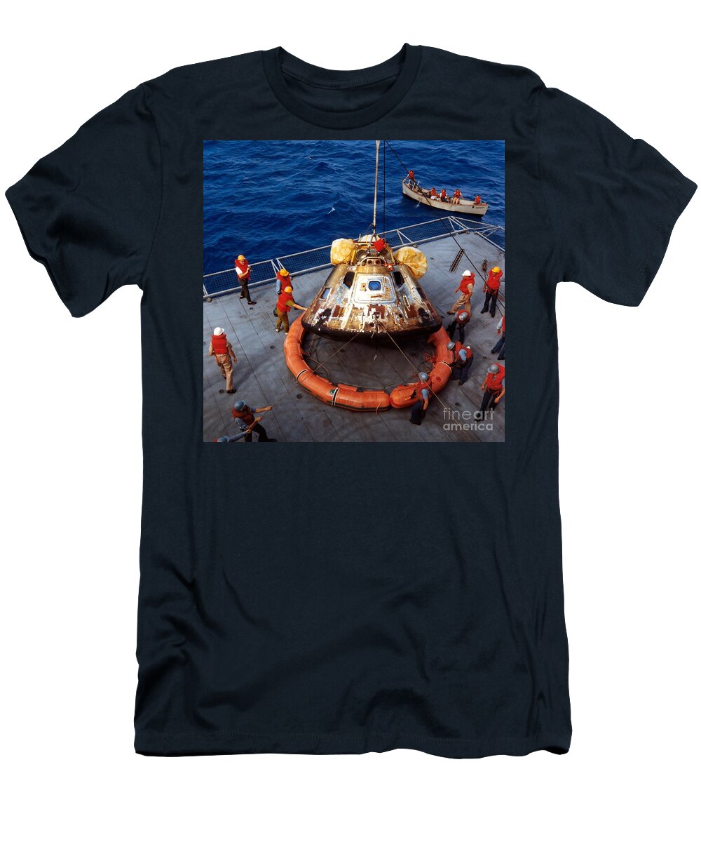 Nasa T-Shirt featuring the photograph Apollo 11 Cm Recovery by Nasa