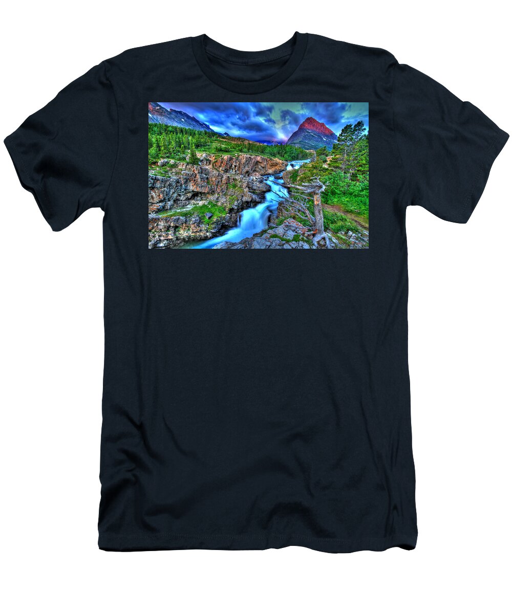 Mountains T-Shirt featuring the photograph Cutting Through by Scott Mahon