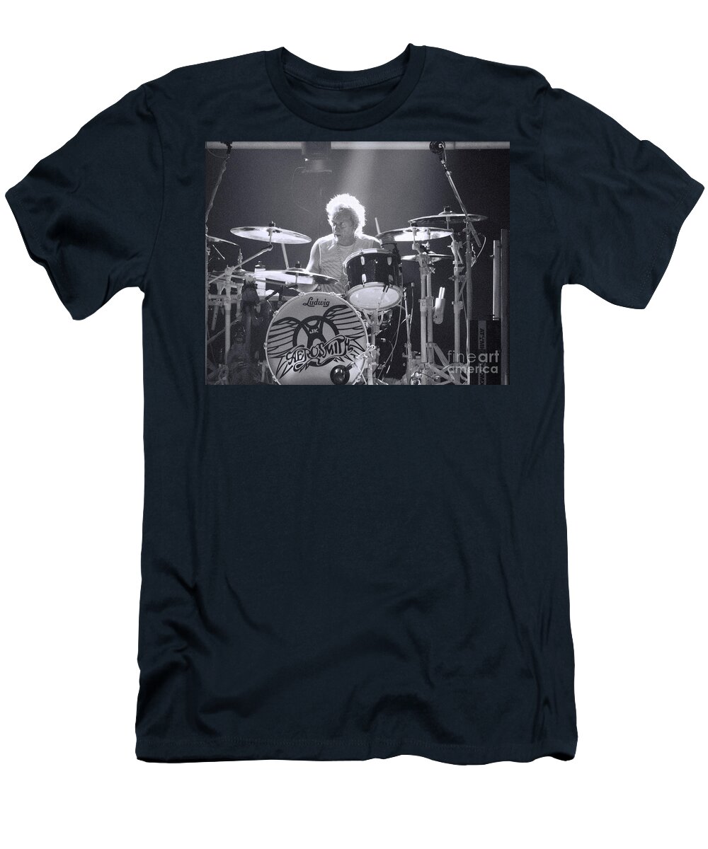Steven Tyler T-Shirt featuring the photograph Drumming by Traci Cottingham
