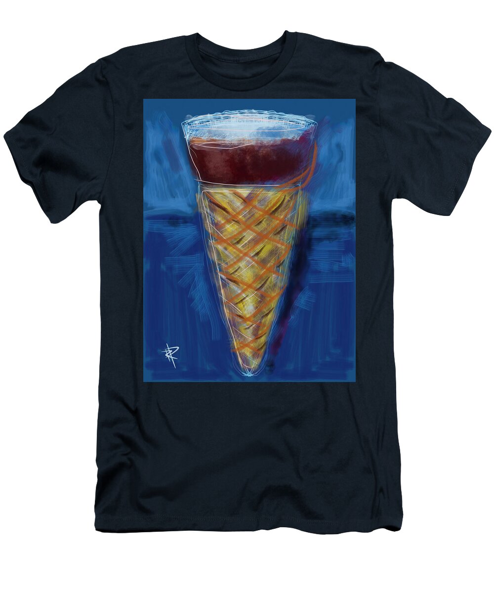 Ice Cream T-Shirt featuring the mixed media Ice Cold Memories by Russell Pierce