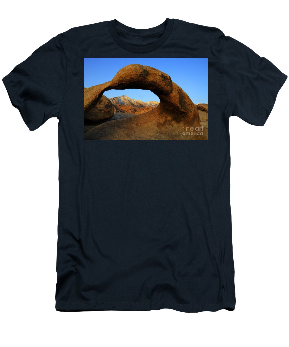 Mobius Arch T-Shirt featuring the photograph Mobius Arch California by Bob Christopher