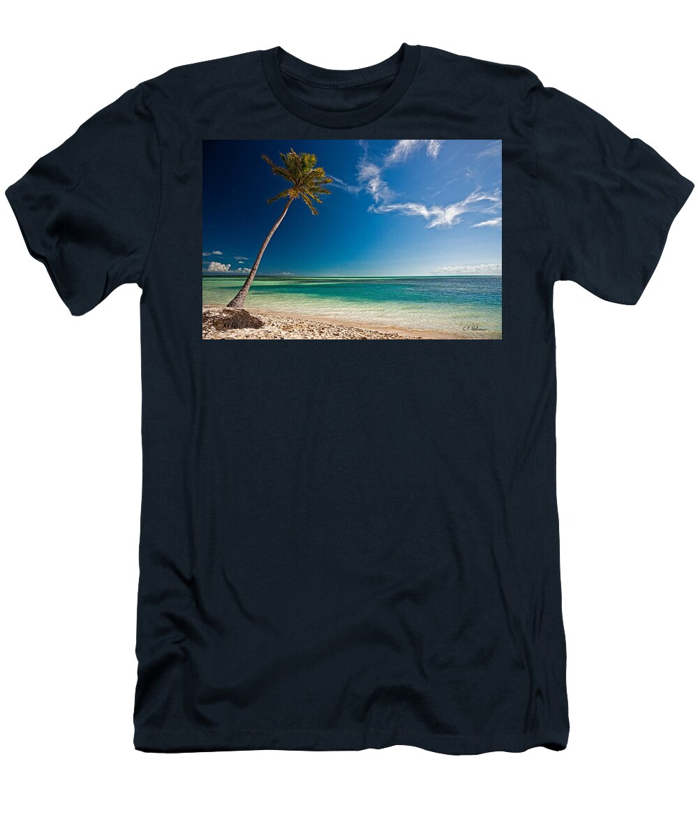 Palm T-Shirt featuring the photograph Palm On Coco Cay by Christopher Holmes