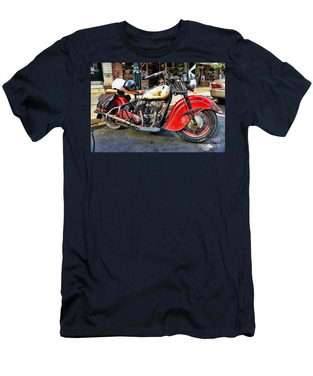 Paul Ward T-Shirt featuring the photograph RARE Indian Motorcycle by Paul Ward