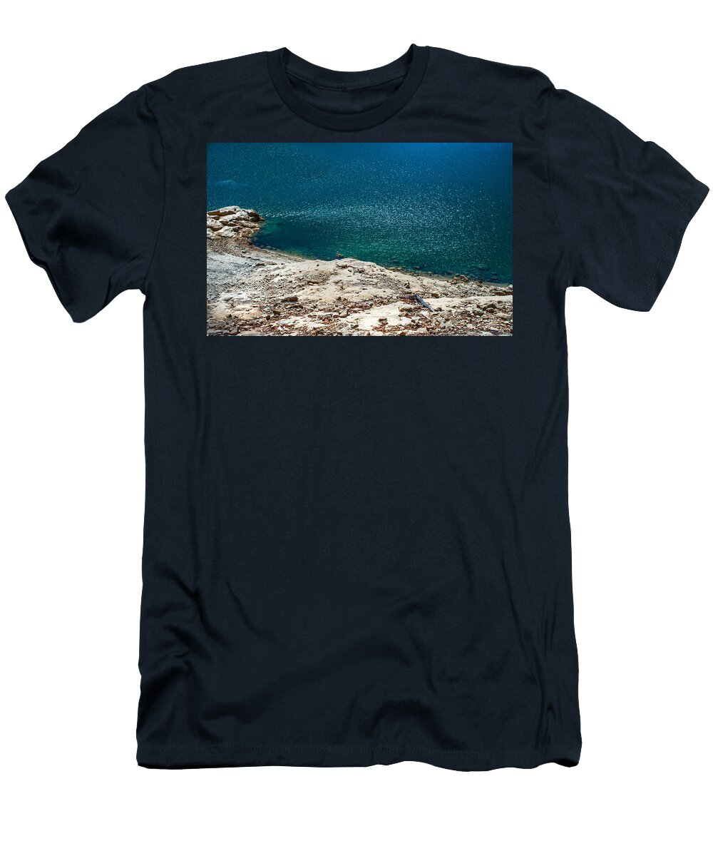 Water T-Shirt featuring the photograph Shimmering Azure Water by Jenny Rainbow