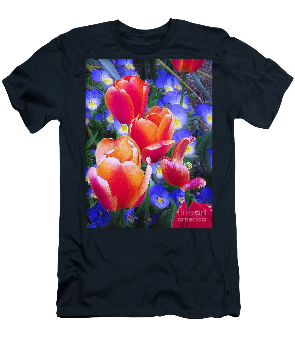 Tulips T-Shirt featuring the photograph Shining Bright by Rory Siegel