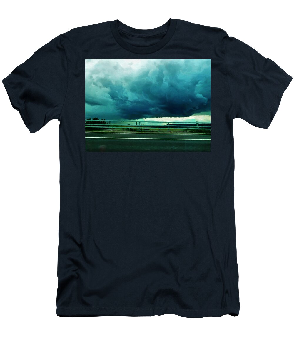 Storm T-Shirt featuring the digital art Storm Approaching by Steve Taylor