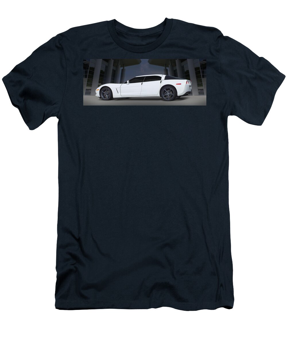 Chevy T-Shirt featuring the photograph The Corvette Touring Car by Mike McGlothlen